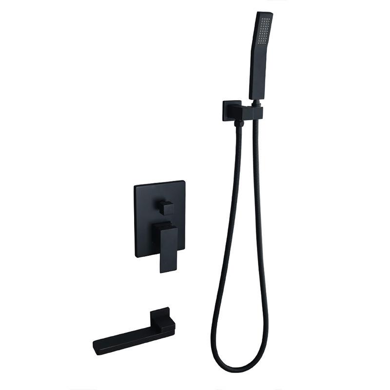 Bath and Shower Faucet Black Bathroom Bathtub Mixer Tap Hot & Cold Bath Shower Faucet Wall Mounted Brass Brushed Gold/chrome