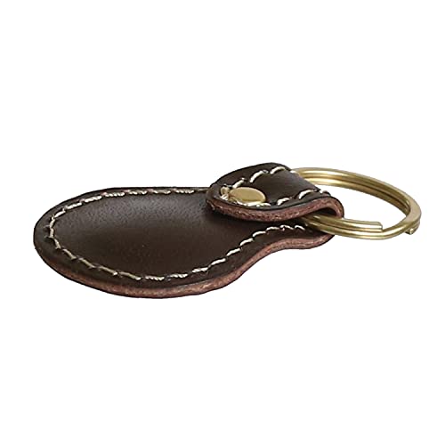 Porco Rosso Leather Keychain, Car/Motorcycle Key Ring, Small Carabiner, Compact, Teardrop Design, Genuine Tochigi Leather, Made in Japan, Men's/Women'