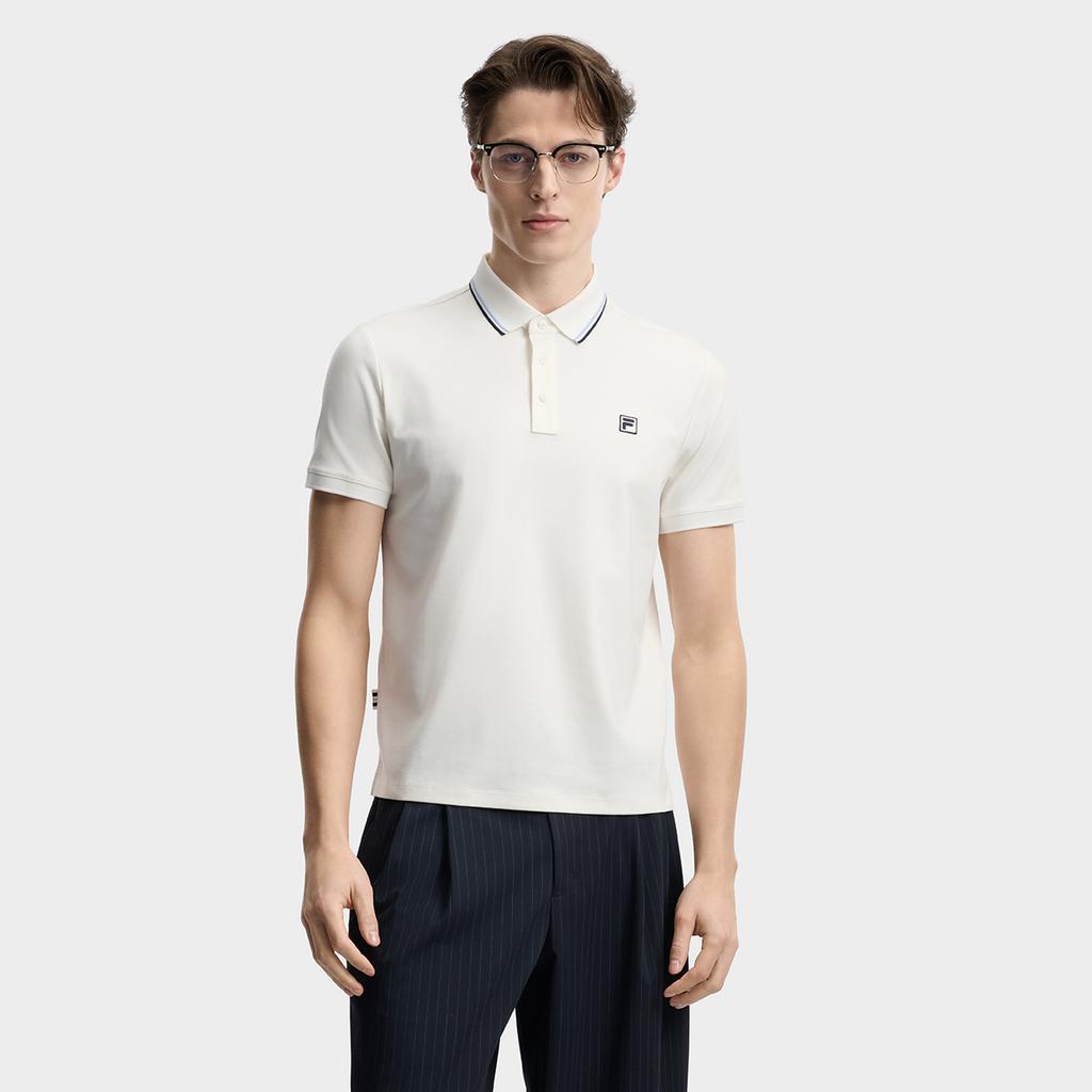 Fila Heritage Cool Feel Pullover Knit Polo Shirt Men Tops F11M628110F-WT