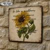 Sunflower Quote Aluminum Sign Vintage Rustic Garden Porch Wall Decor Plaque