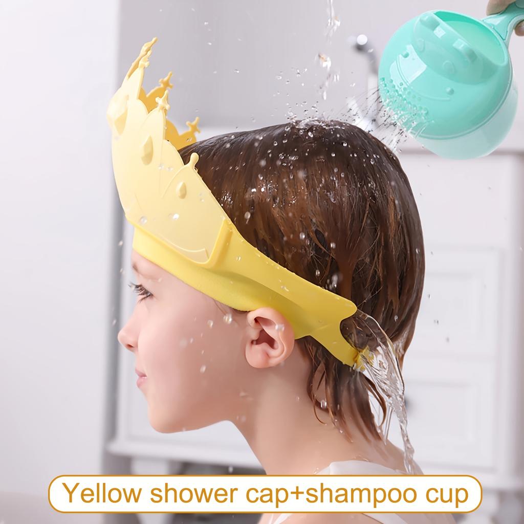 Bonnet de douche pour enfants avec protection auditive - Bonnet de bain imperméable et réglable pour plus de sécurité et de confort - Cadeau idéal pour Thanksgiving, Halloween et Pâques
