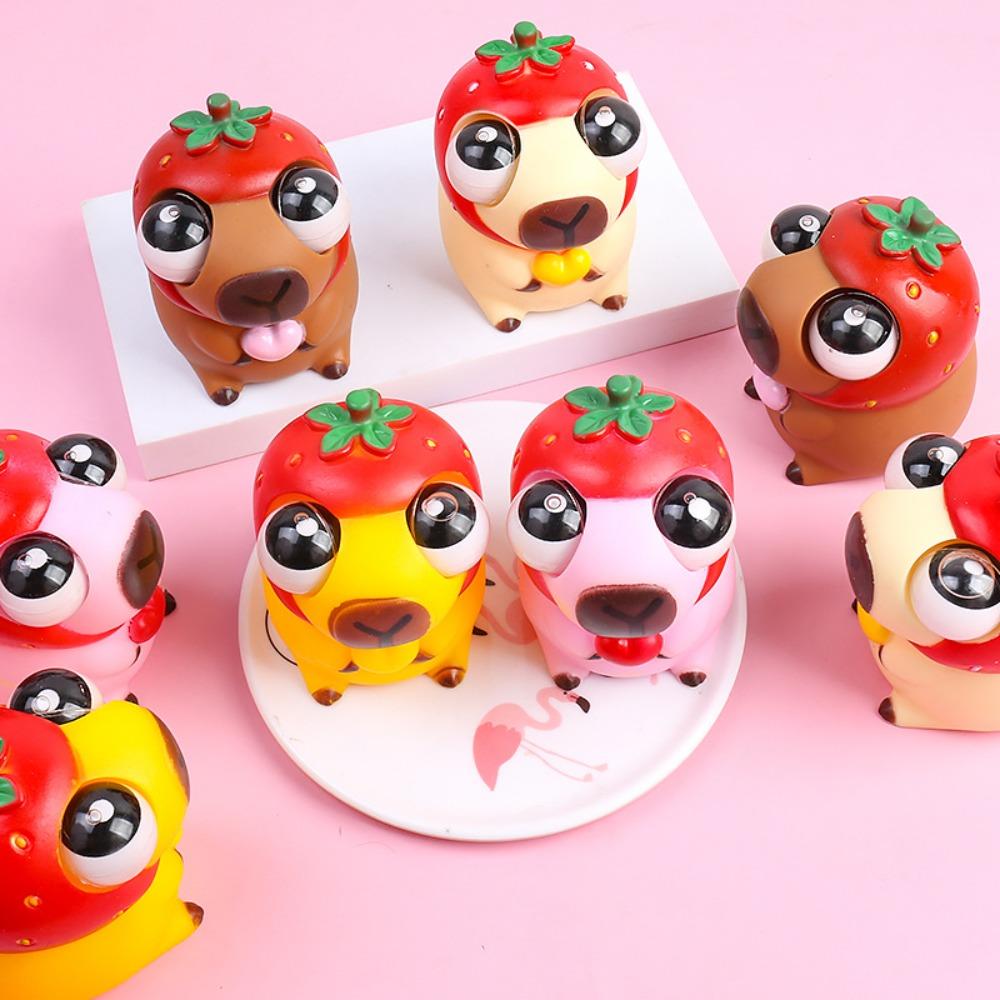 Cartoon Capybara Big Eyeball Pinch Doll Funny Capybara Squeeze Ball Toys  Baby Game