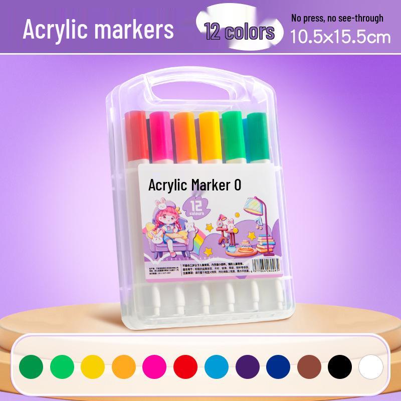 Acrylic Watercolor Marker Pens for Kids - Opaque and Layerable Drawing Pens