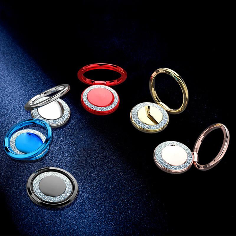 Křišťálový třpytivý bling diamantový držák prstenu pouzdro na telefon pro IPhone X XR XS Max 8 7 6 6S Plus Samsung Galaxy S9 S10 S10e Příslušenství