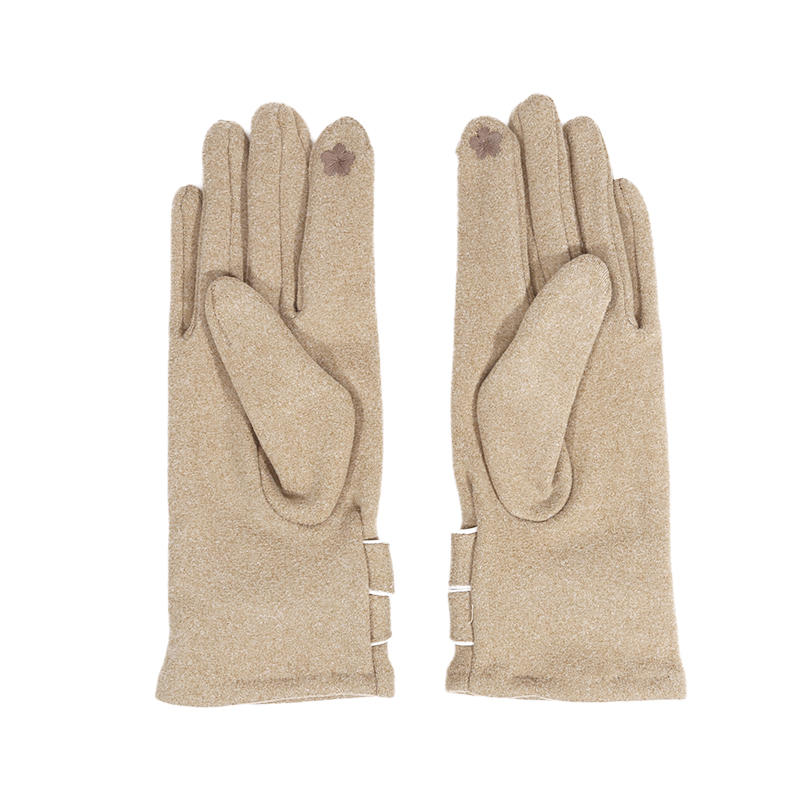 Autumn And Winter Solid Color Finger Gloves For Ladies Fashionable And Elegant Skiing Warm And Soft Outdoor Touch Screen Gloves