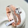Micro Set Ring Simulation Diamond Proposal Ring, Engagement Banquet Ring