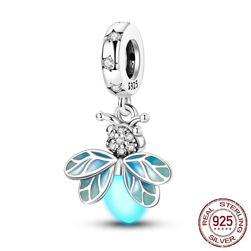 Copper Dragon Firefly Butterfly Puppy Heart Plane Travel Charms Fit Original Bracelet Zircon For Women Gift Gift