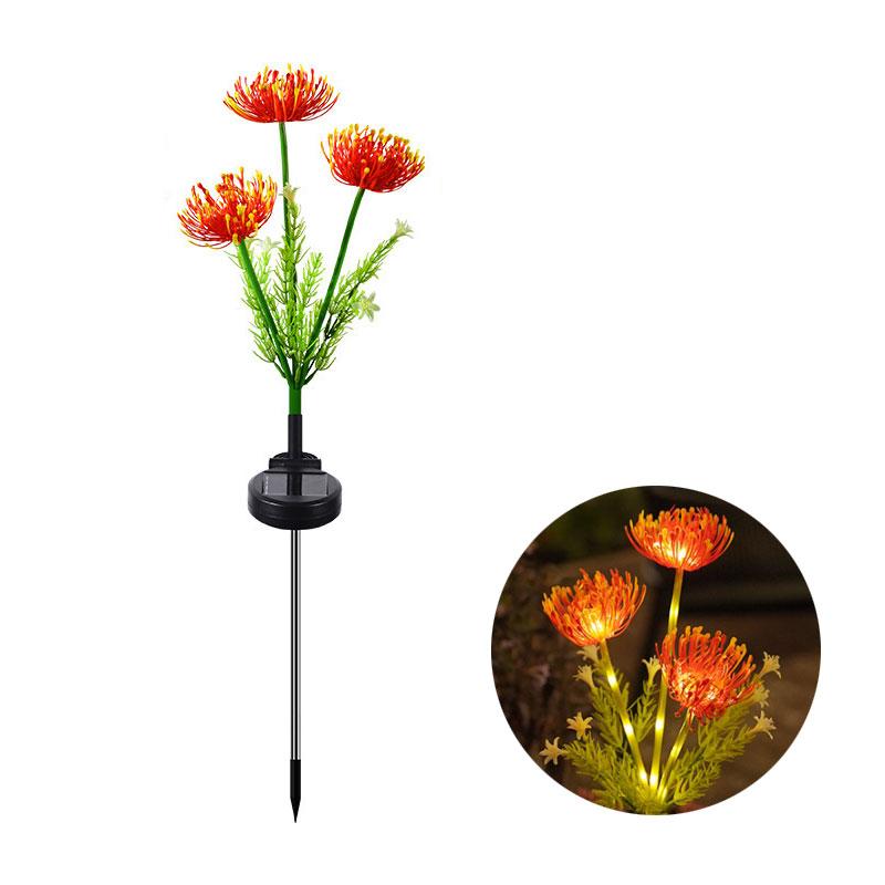 

1 шт. Солнечные газонные лампы в виде цветов, Дворовые садовые фонари, Имитация цветка, Наружный декор, Водонепроницаемая светодиодная подсветка для двора, балкона