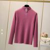 Top Half Turtleneck Pit Strip Andy Fleece Sweater Women's Autumn and Winter New Women's Casual Half Zipper Warm Knitted Sweater