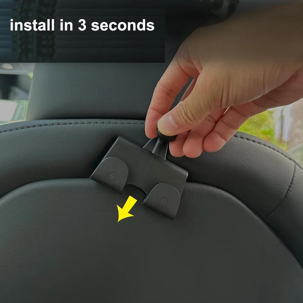 For Tesla Model Y Juniper 2026 Front Seat Backrest Phone Holder Hook Model 3 Highland Rear Seater Laptop Stand Mount for iPhone