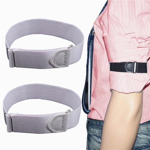 2x Anti-slip Shirt Sleeve Holders Armbands Arm Band Stretch Garter Elastic Chic