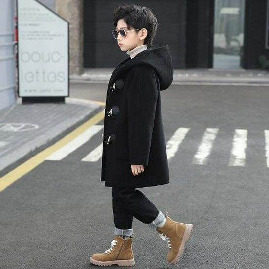 Boys' Woolen Coat 2025: New Autumn/Winter Cotton-Blend Korean Style Trendy Overcoat
