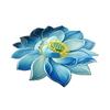 Lotus Flower Shaped Rug 3D Visual Effect Lotus Carpet Absorbent Area Rug with Non-Slip Backing for Bedroom Living Room Bathroom Kitchen