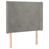 Maison Exclusive - Tête de lit avec oreilles Gris clair 83x16x118/128 cm Velours
