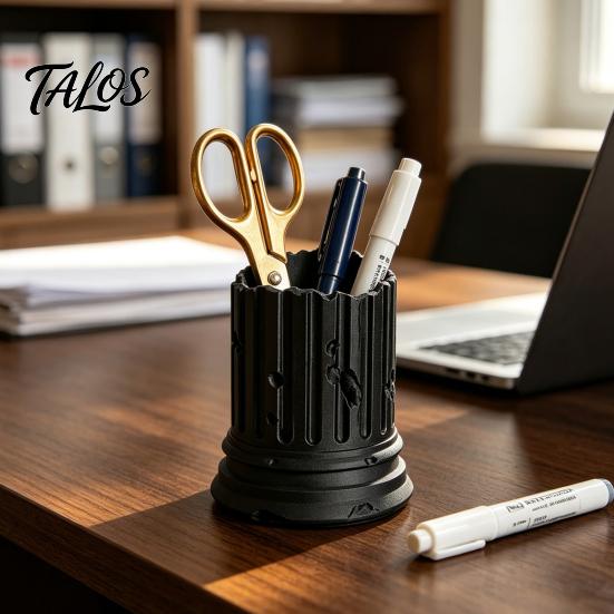 Decorative Pencil Cup for Study Broken Roman Column Pen Holder, 3D Printed PLA Desktop Gaming Table Stationery Organizer Organizer, Industrial