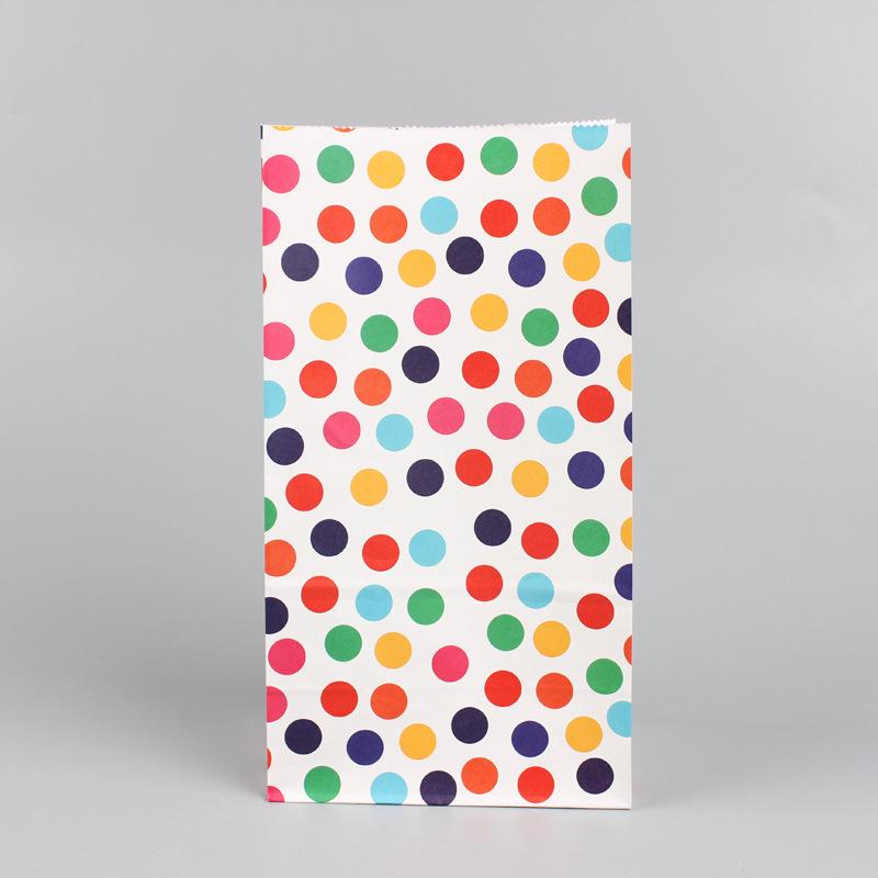 Colorful Striped and Polka Dot Party Candy Paper Bag