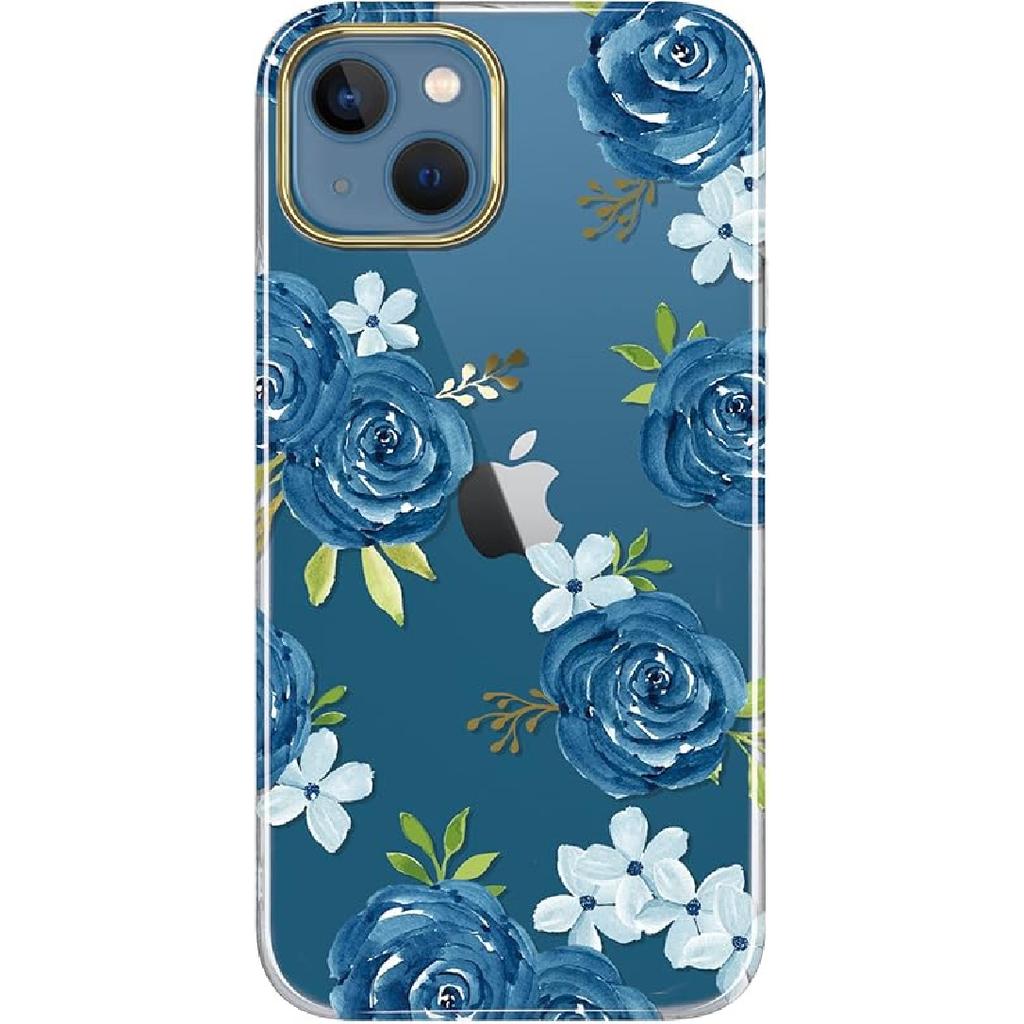 BAISRKE Compatible with iPhone 13 Case,Clear Case with Marble,for Girly Women,Shockproof Marble Pattern Hard Back Cover for iPhone 13 Case 6.1 inch