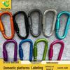 D-Shaped Colorful Aluminum Carabiner Multi-Functional Quick Link Backpack Hook