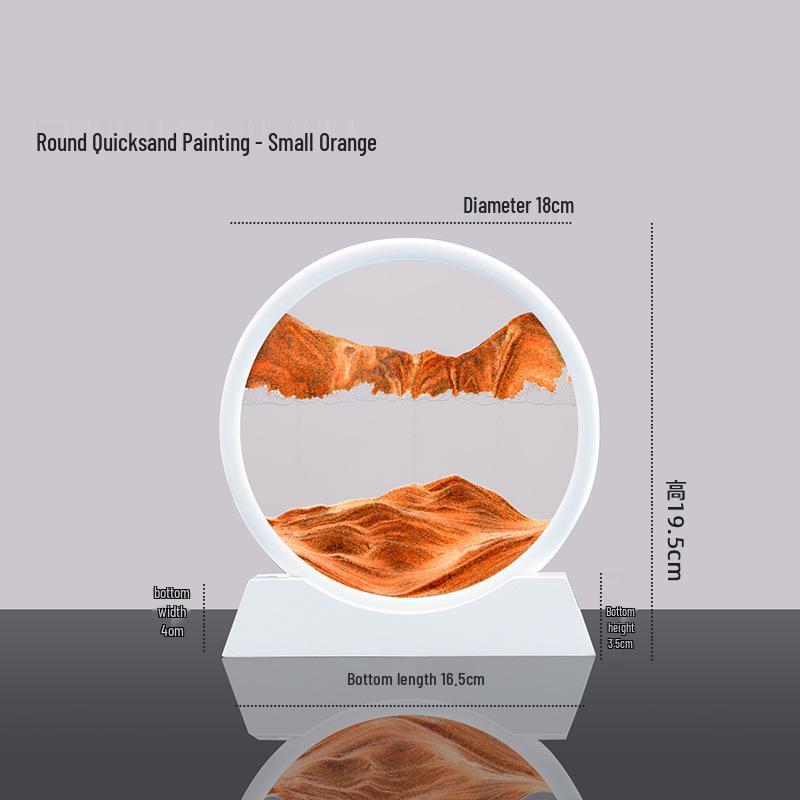 3D Quicksand Hourglass: Stereoscopic Table Ornament for Office and Home Decor