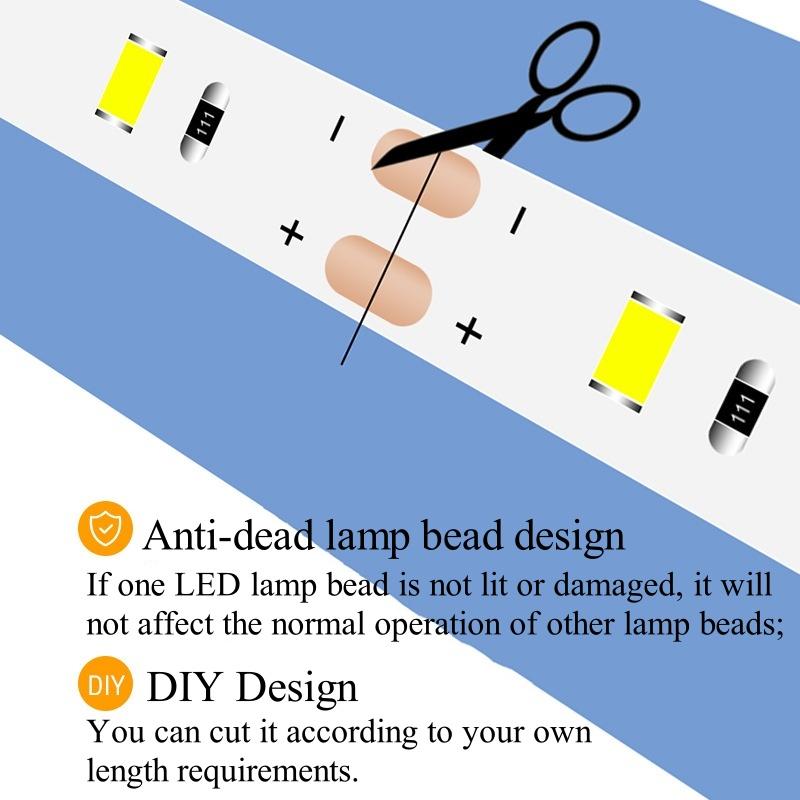 1PC Battery Box Motion Sensor Light 2835 Warm White/Cold White LED Light Belt Flexible Light Belt For Bedroom Stairs Porch Study