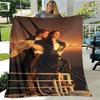 Coperta stampata Titanic Leonardo DiCaprio Coperta calda morbida e confortevole per casa viaggio letto coperta da picnic regalo di compleanno