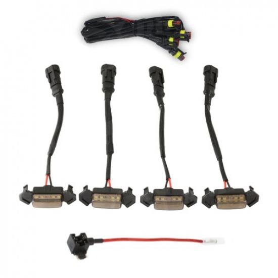 Do 2016- Tacoma Przedni Zderzak Grill Z Bursztynowymi Światłami LED 4 SZT Styl Raptor