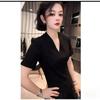 A Popular Live Broadcast, a New Fashionable V-neck Solid Color Simple and Versatile Short-sleeved T-shirt In Summer
