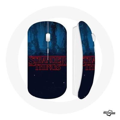 Souris Sans Fil - MANIACASE - Stranger Things - Logo Saison 2 - Clé USB Wifi - Couleur Bleue