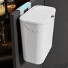 Hanging Trash Can with Lid No Drill Space Saving Kitchen Garbage Bin Under Cabinet/Sink Trash Container, Easy Mount Bathroom