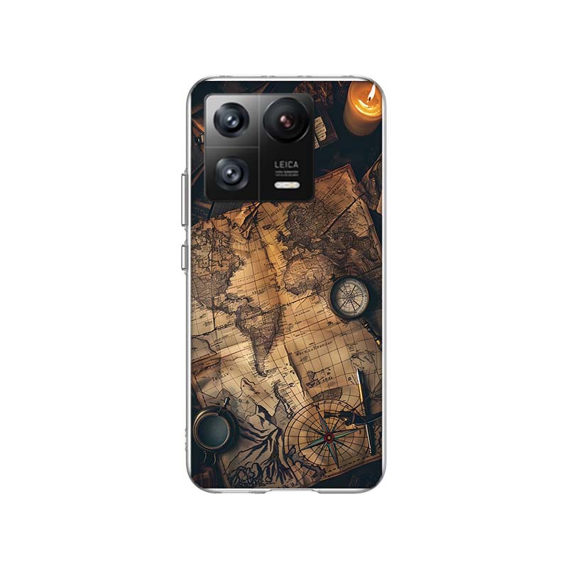Compass Map Voyage Phone Case For Xiaomi Poco F7 Ultra X7 X6 M8 M7 M6 M4 M3 Pro X4 Mi 15 15T 14 14T 12T 12S 10T Pro 12 11 Lite C