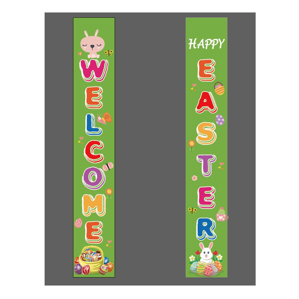 180 * 30Cm Easter Family Party Festival Atmosphere Arrangement Flag Polyester Cloth Couplet Customization
