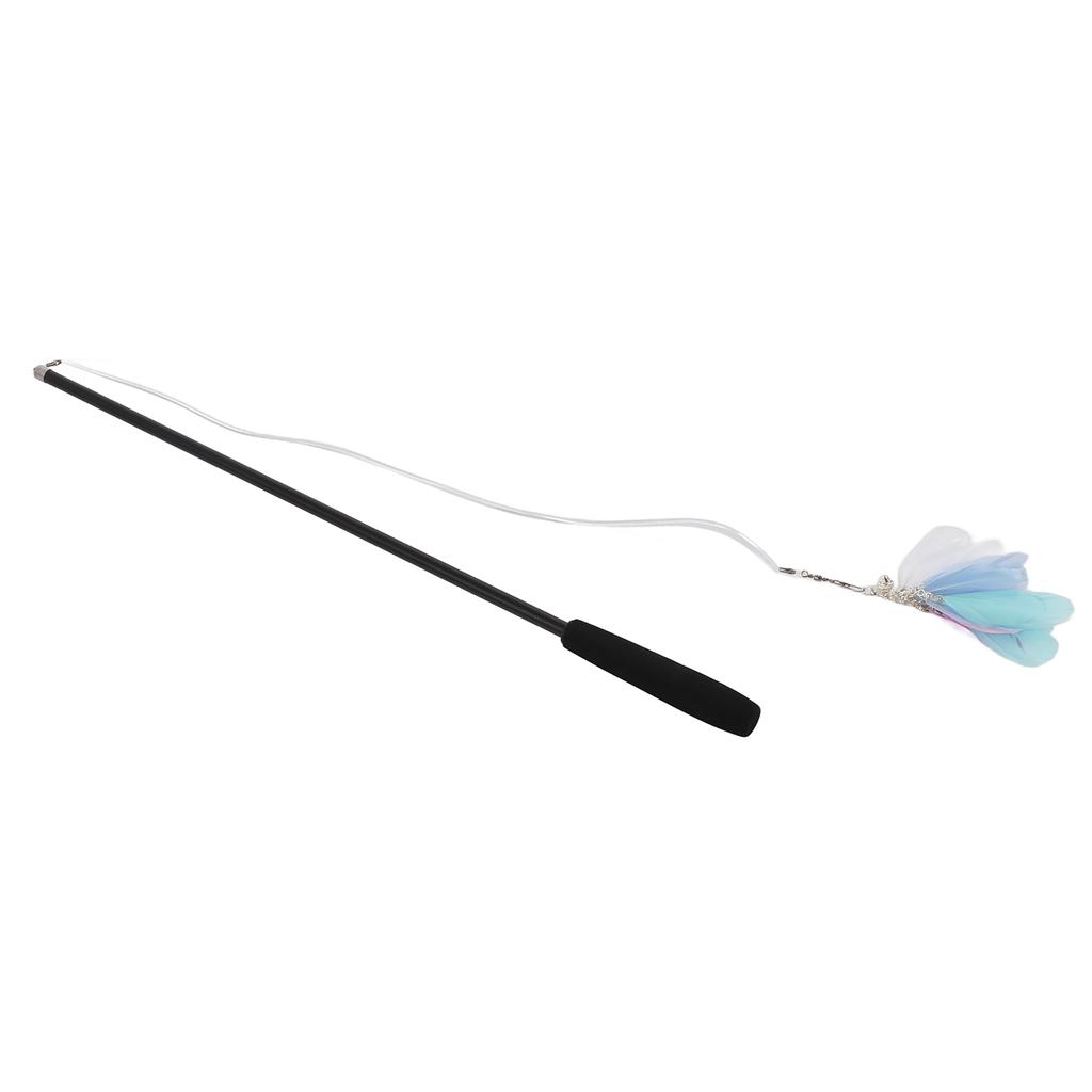 Funny Cat Stick Retractable Interactive Cat Feather Toy for Indoor Cats Kitten Play Exercise