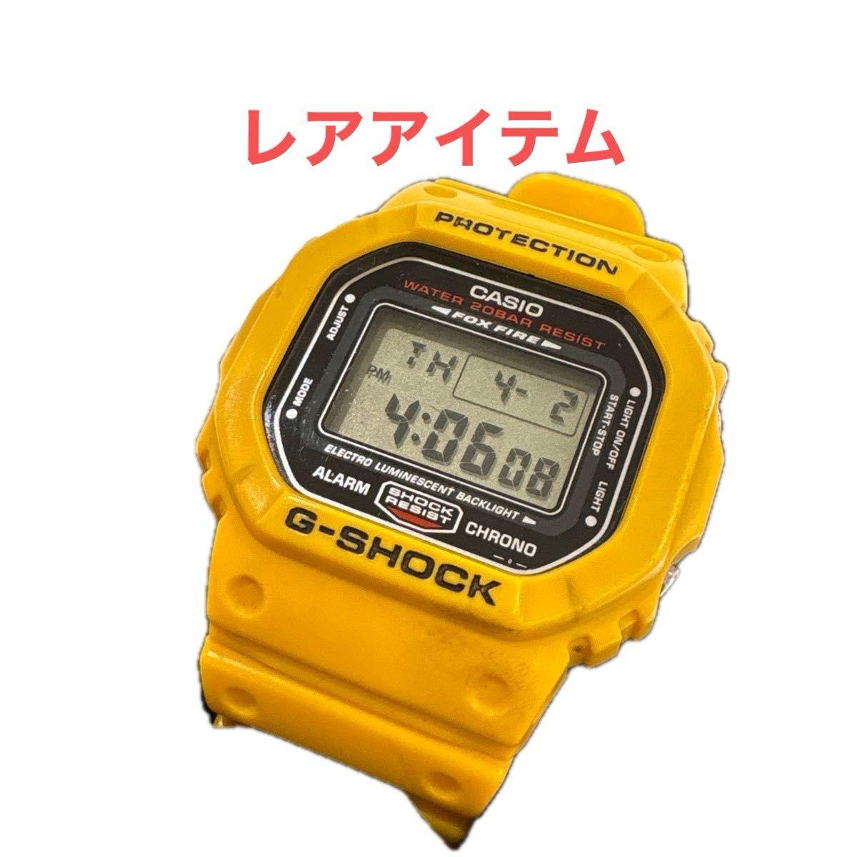 CASIO G-SHOCK DW-5600 FOX FIRE Yellow Watch Used Watch Working Item