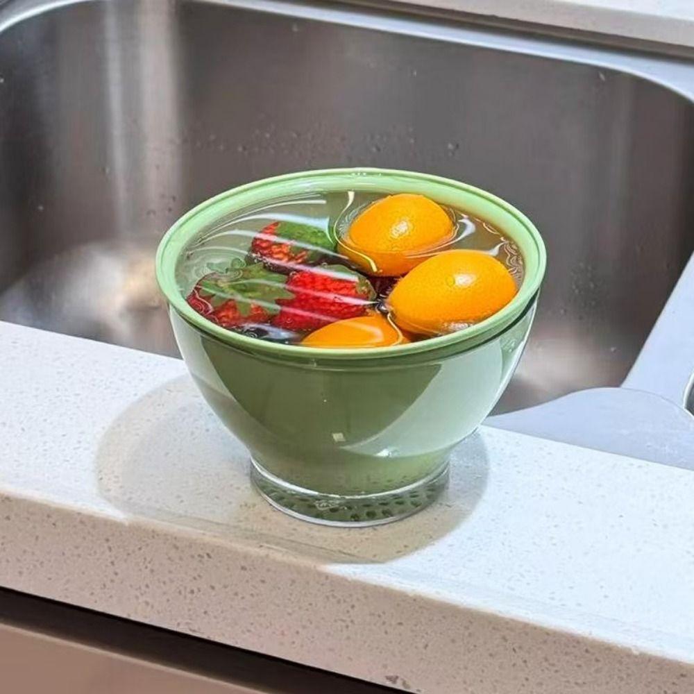 2Pcs Easy Cleaning Mini Fruit Basket Stackable Fruit Storage Containers Fruit Drain Bowl  Kitchen