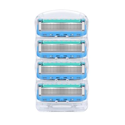 4Pcs Razor Blade For Men Face Care 5Layers Shaving Cassette Stainless Steel
