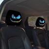 Skull Car Headrest Covers Spooky Print Auto Seat Head Rest