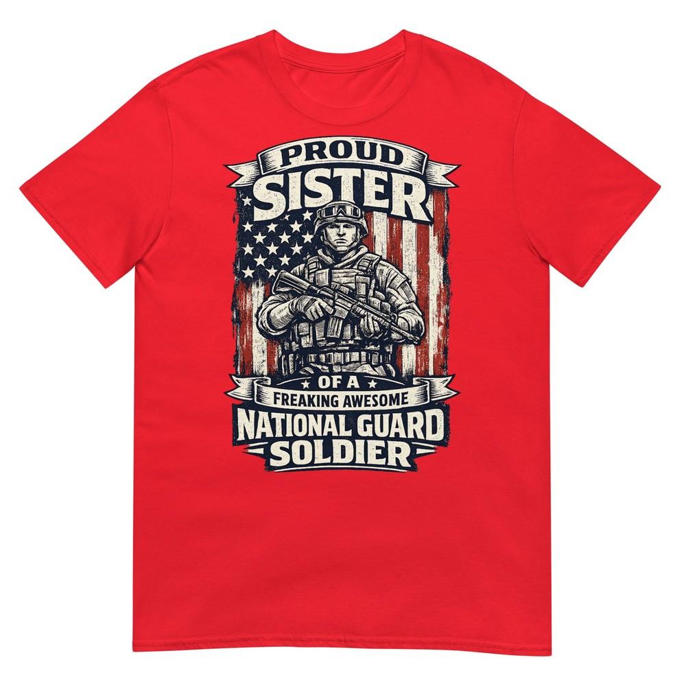 Proud Sister National Guard Soldier Military Family Tshirt S