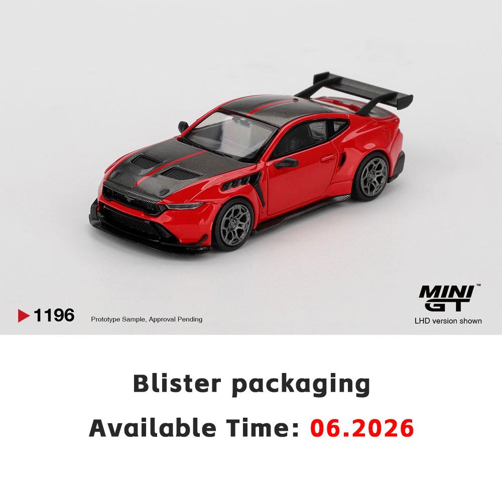 Presale MINIGT 1/64 Ford Mustang GTD Race Red Diecast Model Car High Performance Model Gift for Boys Adults