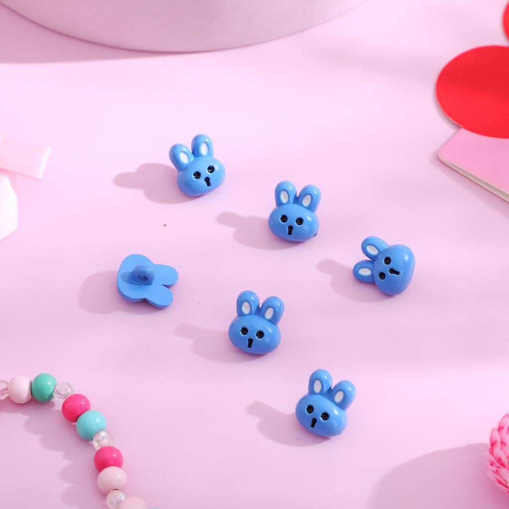 12 Pcs Colorful Buttons for Crafts Cartoon Resin Bunny Supply Fastener Accessory DIY Sewing Scrapbooking Accessories New