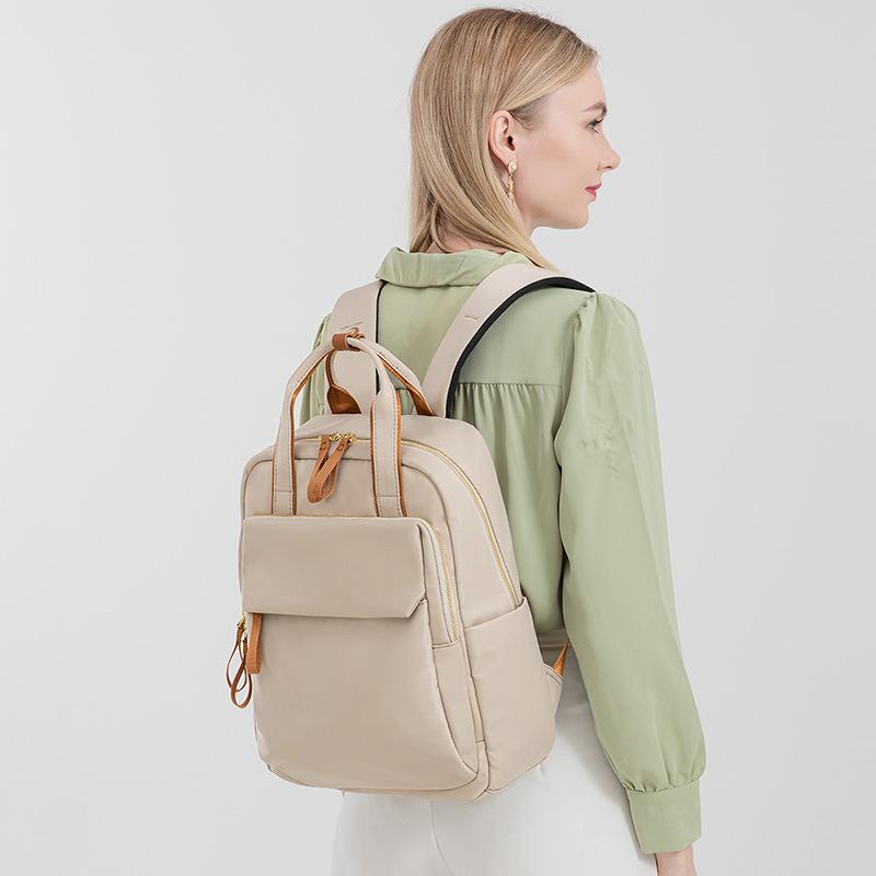 Spring and Summer Simple and Versatile Oxford Cloth Leisure Travel Bag Korean Style Backpack for Women