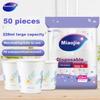 MIAOJIE Disposable Paper Cups, 50 Pieces, 228ml, Thickened Food-Grade for Tea And Water