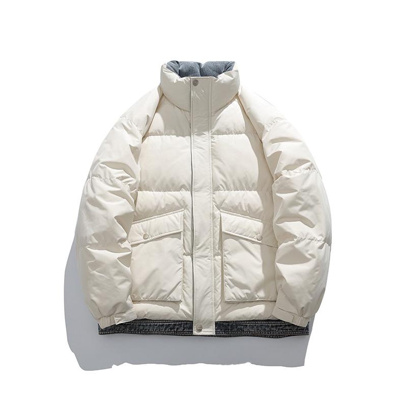 

Down jacket men s winter new white duck down couple hooded trend casual thickened warm teenage jacket men s clothing M