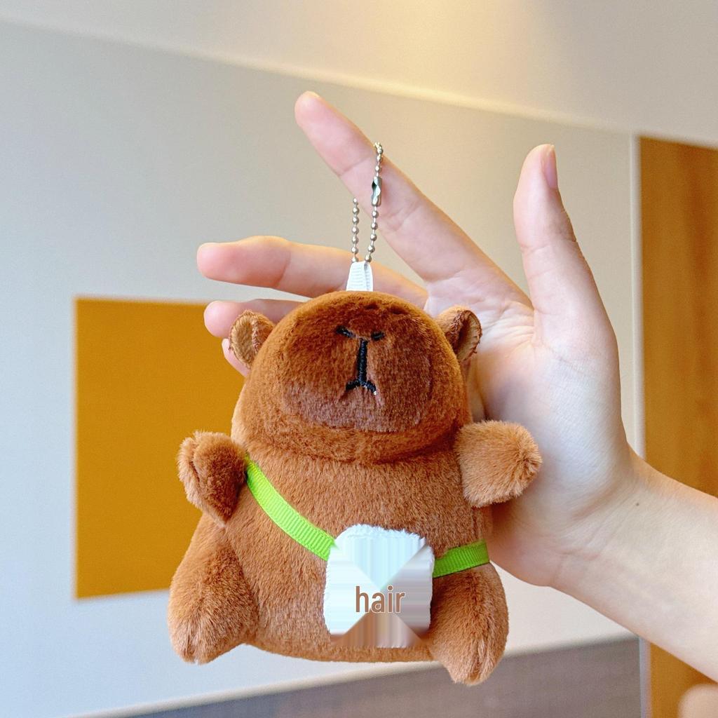 Pingente Capivara Chaveiro de Pelúcia - Presente de Aniversário Boneca de Pano