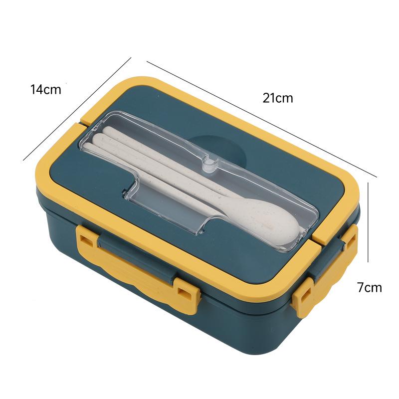 

Ланч-бокс с ложкой палочками для еды пшеничная солома столовая посуда контейнер для хранения еды для детей школьный офис коробка для бенто