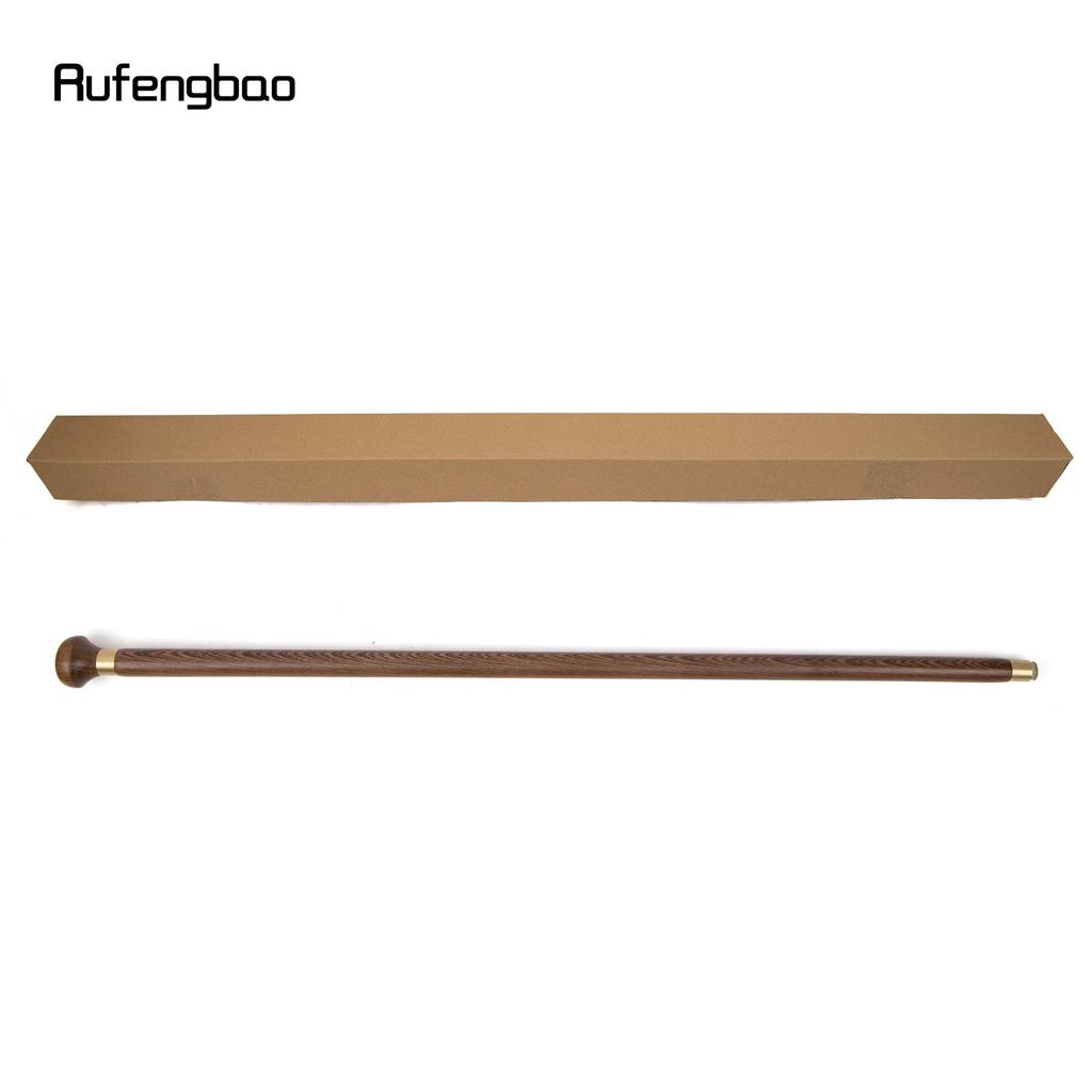 Yellow Wooden Traditional Single Joint Walking Stick Decorative Cospaly Party Wood Walking Cane Halloween Mace Wand Crosier 87cm