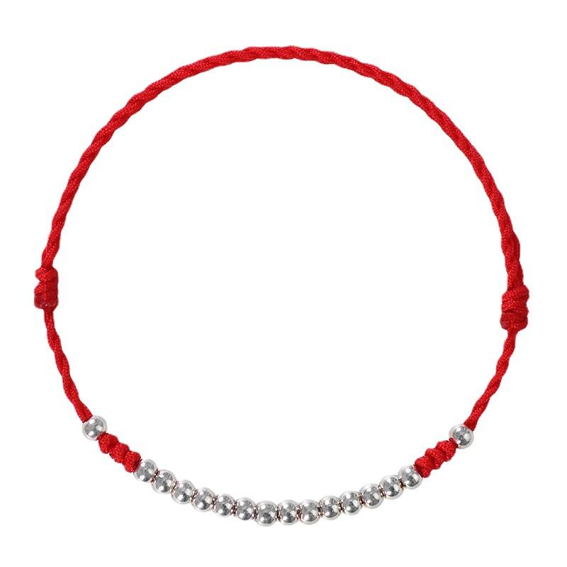 The shop owner recommends original red cords for one's zodiac sign9Silver bracelet for women, personalized niche design bracelet
