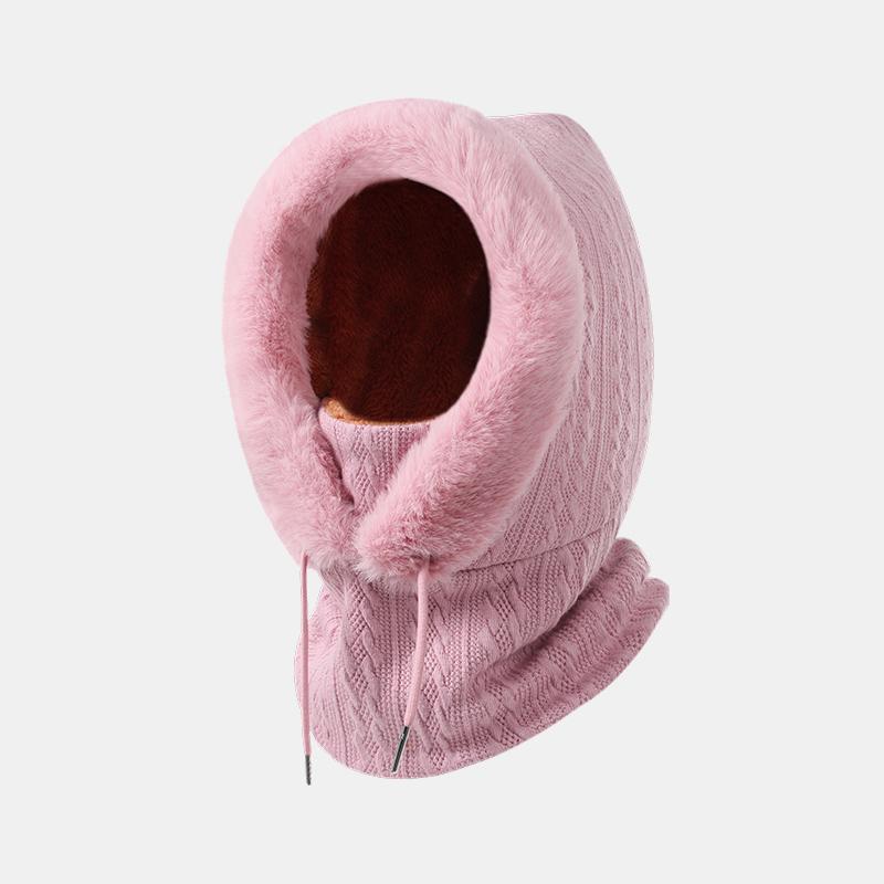Fashion Headwear Neck Protection Thermal Outdoor Windproof Women Ski Face Mask Hood Winter Hat Balaclava