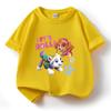 PAW Patrol Girls' Cartoon Print Short Sleeve Cotton T-shirt, Round Neck Pullover, Summer New Arrival