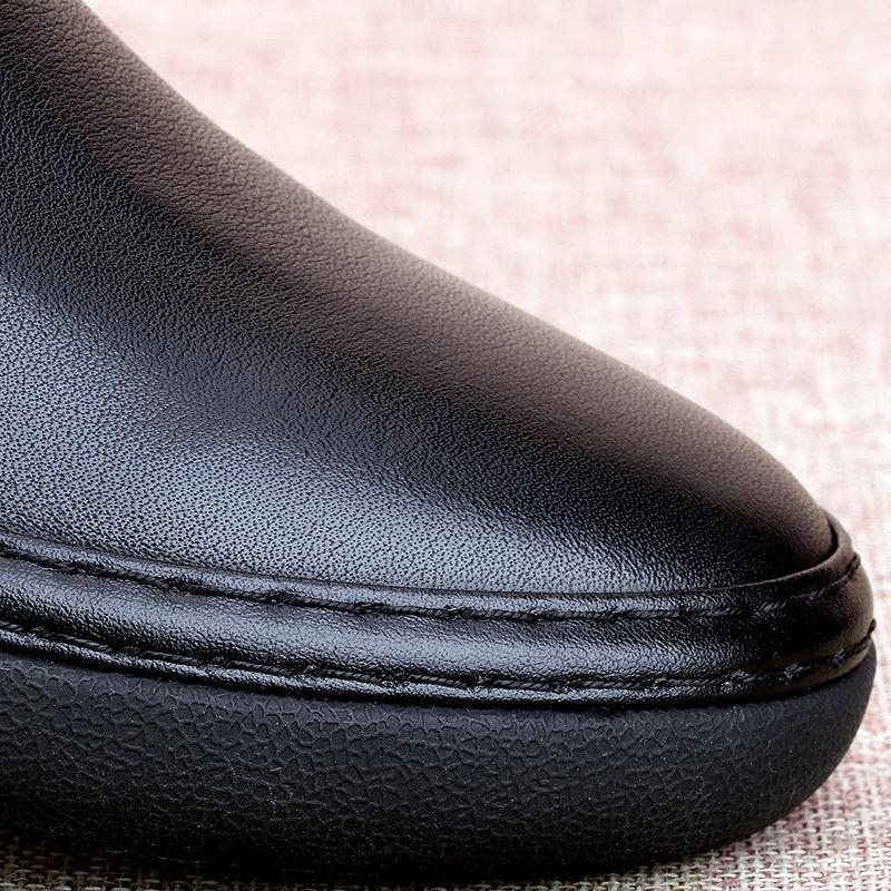 Spring and Autumn New Leather Men's Shoes Four Seasons Business Casual Versatile Driving One Pedal Sleeve Lazy Soft Sole Single Shoes