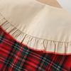 Children's Dress Spring and Autumn, Girls' Long-sleeved Plaid Shirt Bottoms, Girls' Skirts with Bunny Pendant